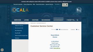 
                            4. Customer Service Center | City of Ocala
