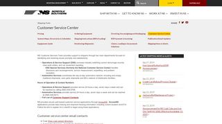 
                            6. Customer Service Center | Shipping Tools | Norfolk Southern