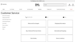 
                            4. Customer Service | DXL