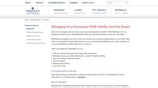 
                            9. Customer Service for MyArbella | Arbella Insurance