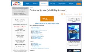 
                            1. Customer Service (My Utility Account) | City of Mesa