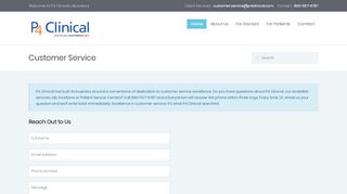 
                            4. Customer Service - P4 Clinical | NJ Medical Diagnostic ...
