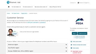 
                            5. Customer Service :: Pegasystems - pearsonvue.com