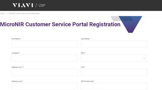 
                            7. Customer Service Portal Registration | VIAVI Solutions Inc.