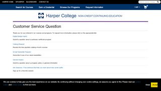 
                            9. Customer Service Question | Harper College Continuing …