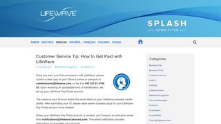
                            5. Customer Service Tip: How to Get Paid with LifeWave - LifeWave Splash