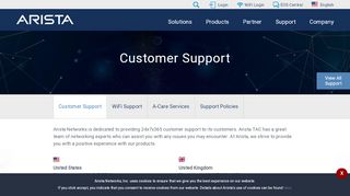 
                            6. Customer Support - Arista