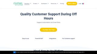 
                            6. Customer Support Automation With Chatbot | Clustaar