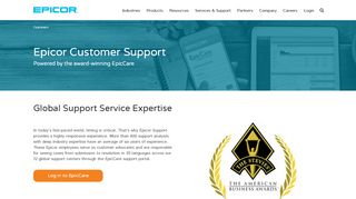 
                            4. Customer Support - Epicor
