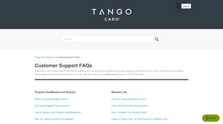 
                            6. Customer Support FAQs – Tango Card Support