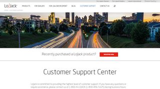 
                            11. Customer Support - LoJack