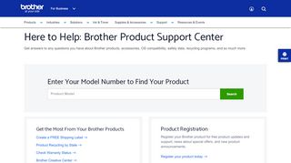 
                            3. Customer Support - Product Registration - Brother