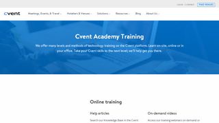 
                            1. Customer Training | Cvent