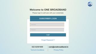 
                            1. customer.onebroadband.in - LOGIN FORM