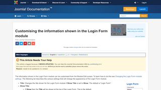 
                            3. Customising the information shown in the Login Form module