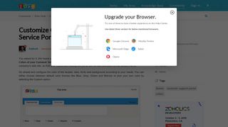 
                            8. Customize Colors of your Customer Self Service Portal - Zoho Cares