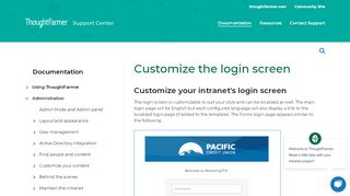 
                            6. Customize the login screen | Documentation |