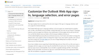 
                            1. Customize the Outlook Web App sign-In, language …