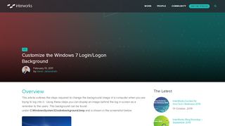 
                            1. Customize the Windows 7 Login/Logon Background | InterWorks