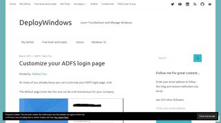 
                            5. Customize your ADFS login page – DeployWindows