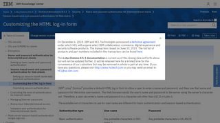 
                            4. Customizing the HTML log-in form - IBM