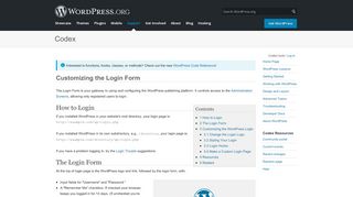 
                            5. Customizing the Login Form ? WordPress Codex