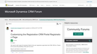 
                            2. Customizing the Registration CRM Portal Registration Page ...