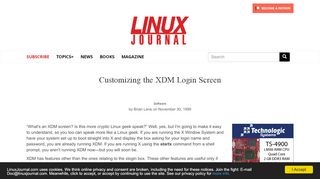 
                            9. Customizing the XDM Login Screen | Linux Journal