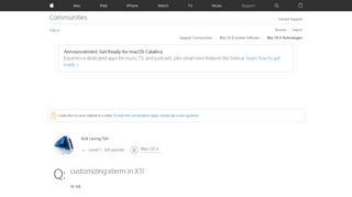 
                            5. customizing xterm in X11 - Apple Community