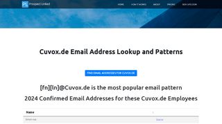 
                            7. Cuvox.de Email Address Lookups & Patterns