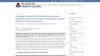 
                            7. Cuyahoga Job and Family Services Demonstrates Transparency and ...
