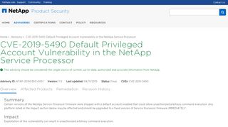 
                            9. CVE-2019-5490 Default Privileged ... - security.netapp.com