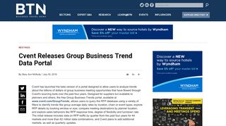 
                            9. Cvent Releases Group Business Trend Data Portal: Business Travel ...