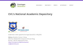 
                            9. CVL's National Academic Depository – Groningen Declaration Network