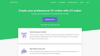 
                            7. CVmaker.uk: Create a professional cv - quick & easy with our cv builder