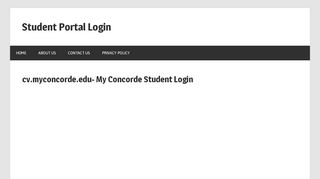 
                            4. cv.myconcorde.edu- My Concorde Student Login - Student Portal ...