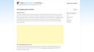 
                            11. CVS Application Online - Job Applications Online