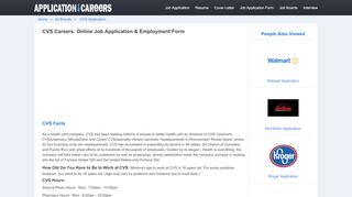 
                            6. CVS Careers: Online Job Application & Employment Form