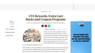 
                            1. CVS Rewards, Extra Care Bucks and Coupon Programs