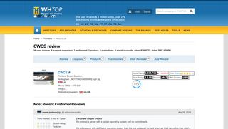 
                            3. CWCS Review 2019 - webhosting reviews by 16 users. Rank ...