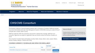 
                            4. CWS/CMS Consortium Sections | UC Davis Continuing and ...