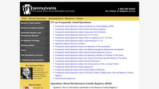 
                            6. CY 131 FAQ - Pennsylvania Adoption Exchange