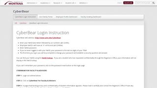 
                            4. CyberBear Login Instruction - University of Montana