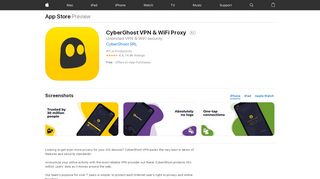 
                            9. ‎CyberGhost VPN & WiFi Proxy on the App Store