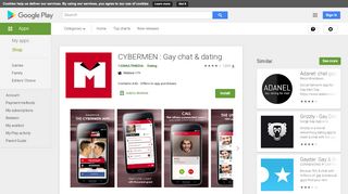 
                            9. CYBERMEN: tchat & rencontre gay - Google Play