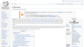 
                            8. Cyberoam - Wikipedia