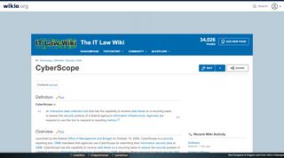 
                            3. CyberScope | The IT Law Wiki | FANDOM powered by Wikia