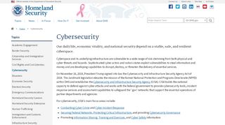 
                            4. Cybersecurity | Homeland Security