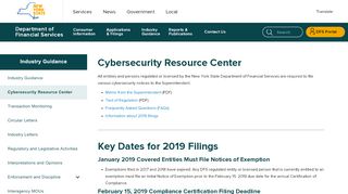 
                            3. Cybersecurity Resource Center | Department of Financial Services
