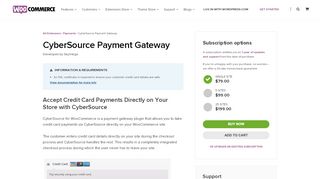
                            1. CyberSource Payment Gateway - WooCommerce